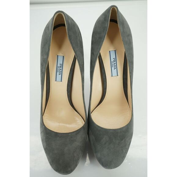 Prada Platform High Heel Classic Almond Toe Pumps Size 40.5 10.5 NIB $750 - Picture 12 of 12